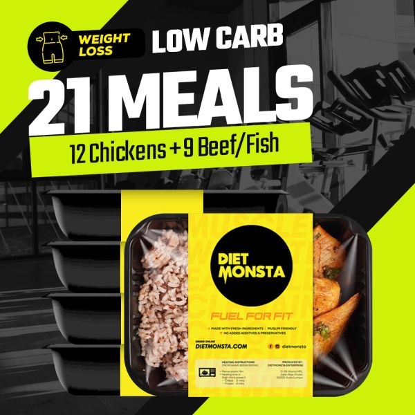 21 Meals Low Carb (12 Chickens, 9 Beef/Fish)