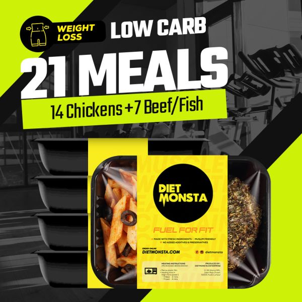 21 Meals Low Carb (14 Chickens, 7 Beef/Fish)