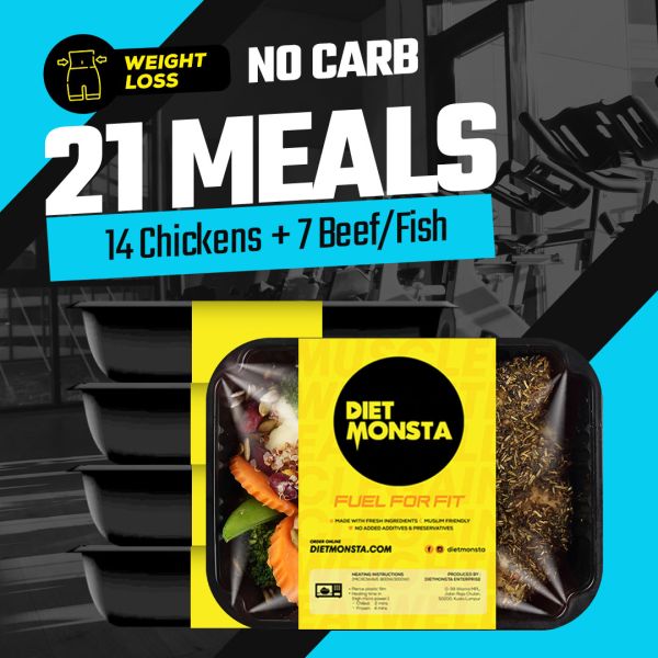 21 Meals No Carb (14 Chickens, 7 Beef/Fish)