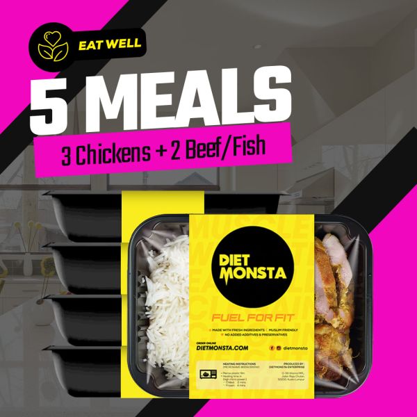 5 Meals Eat Well (3 Chickens, 2 Beef/Fish)