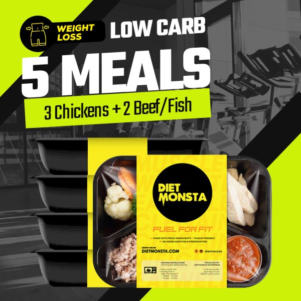 5 Meals Low Carb (3 Chickens, 2 Beef/Fish)