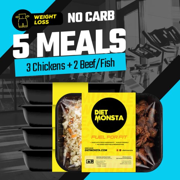 5 Meals No Carb (3 Chickens, 2 Beef/Fish)