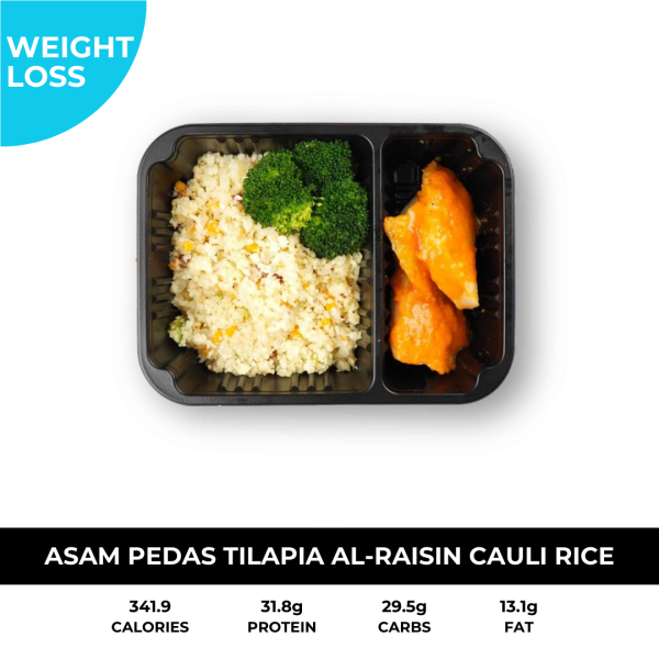 Asam Pedas Tilapia with Cauli Rice