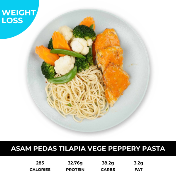 Asam Pedas Tilapia Vege with Pasta