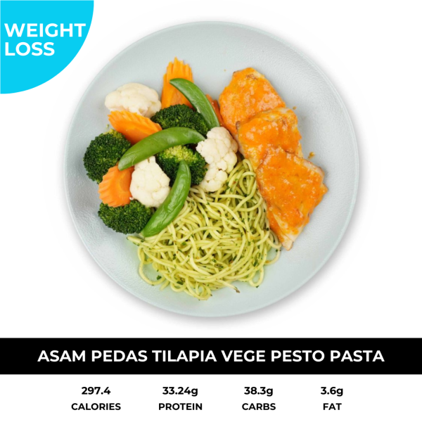 Asam Pedas Tilapia Vege with Pasta