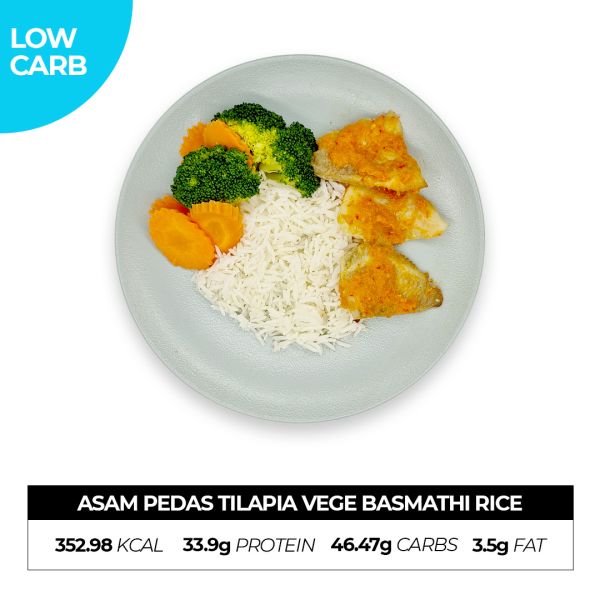 Asam Pedas Tilapia Vege Basmathi Rice