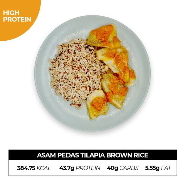 Asam Pedas Tilapia Brown Rice