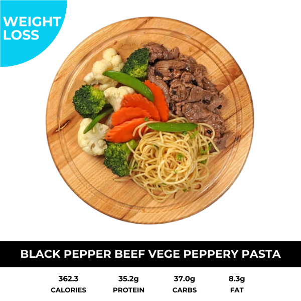 Black Pepper Beef Vege with Pasta