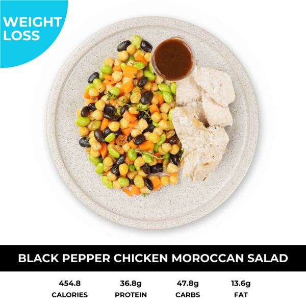 Black Pepper Chicken with Vege / Salad