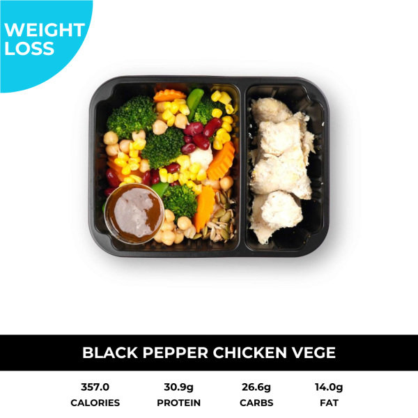 Black Pepper Chicken with Vege / Salad