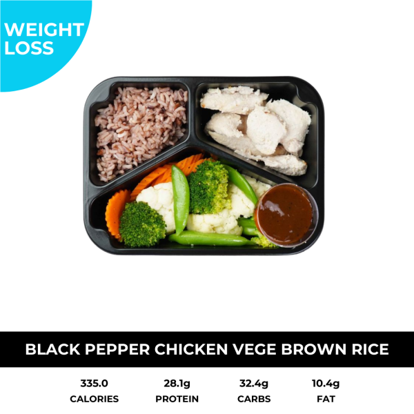 Black Pepper Chicken Vege Brown Rice