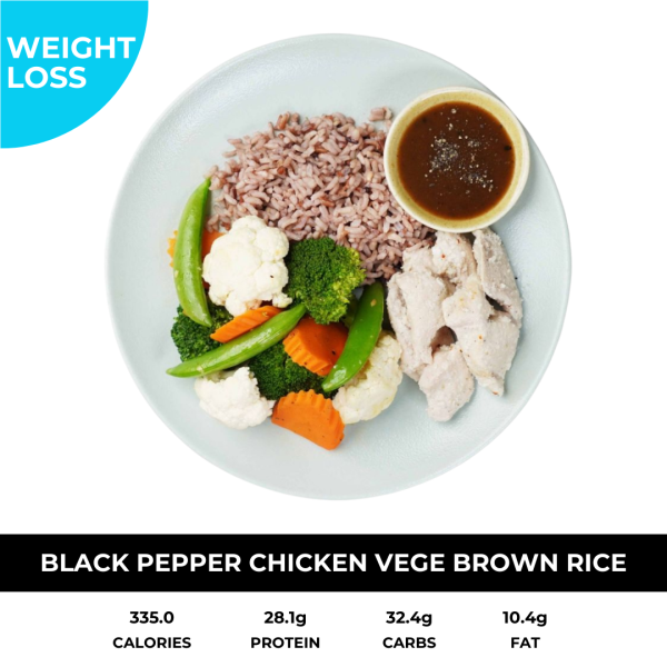 Black Pepper Chicken Vege Brown Rice