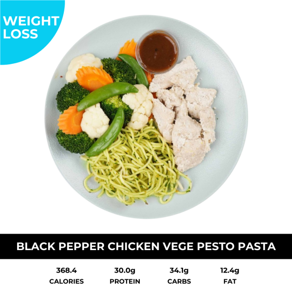 Black Pepper Chicken Vege with Pasta