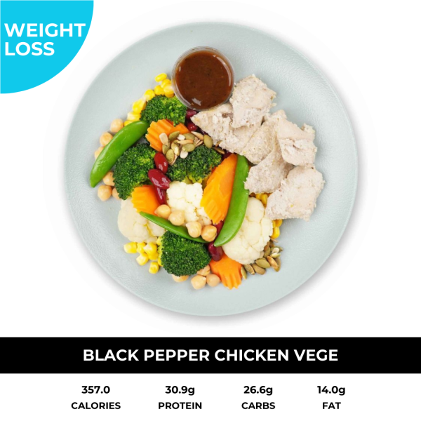 Black Pepper Chicken with Vege / Salad