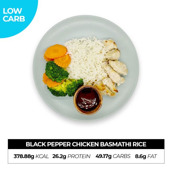 Black Pepper Chicken Vege Basmathi Rice