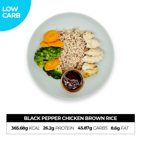Black Pepper Chicken Vege Brown Rice