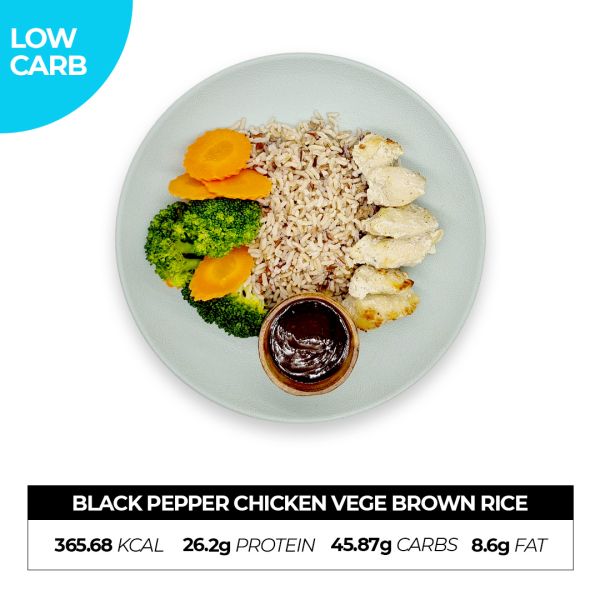 Black Pepper Chicken Vege Brown Rice