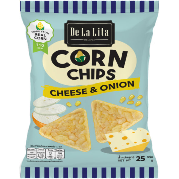 De La Lita - Corn Chips Cheese & Onion 25g