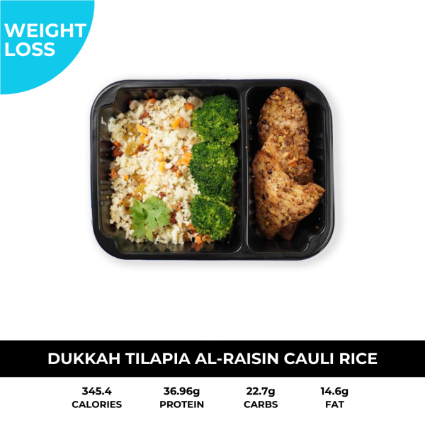 Dukkah Tilapia with Cauli Rice