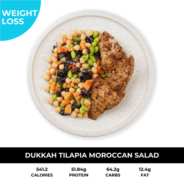 Dukkah Tilapia with Vege / Salad