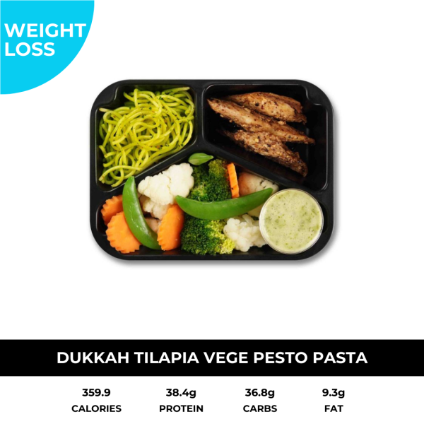 Dukkah Tilapia Vege with Pasta