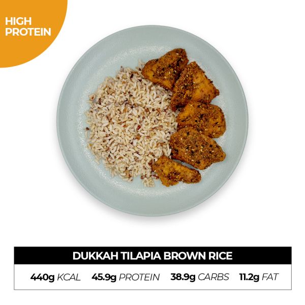 Dukkah Tilapia Brown Rice