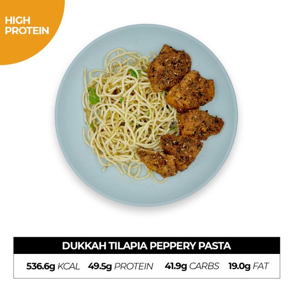 Dukkah Tilapia Peppery Pasta