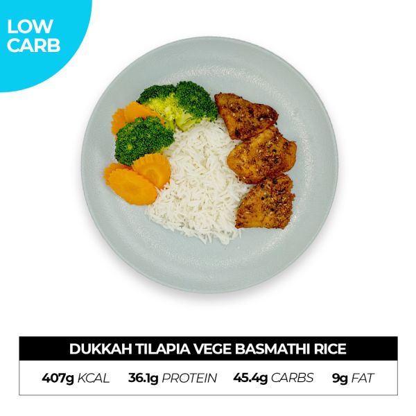 Dukkah Tilapia Vege Basmathi Rice