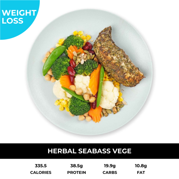 Herbal Seabass with Vege / Salad