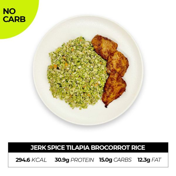 Jerk Spice Tilapia Brocorrot Rice
