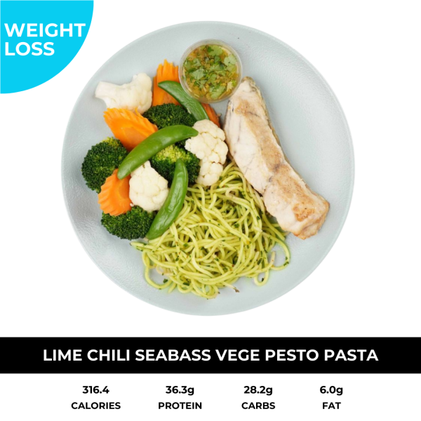 Lime Chili Seabass Vege with Pasta