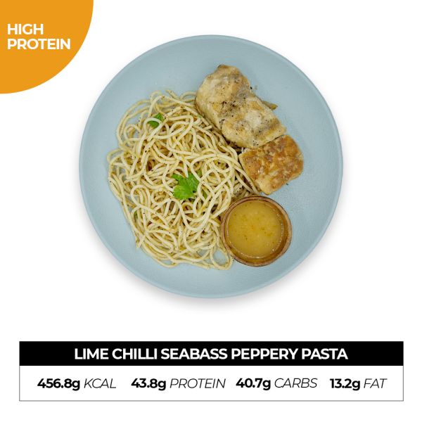 Lime Chili Seabass Peppery Pasta