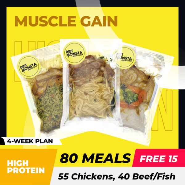 80+15 Meals Muscle Gain (55 Chickens, 40 Beef/Fish)