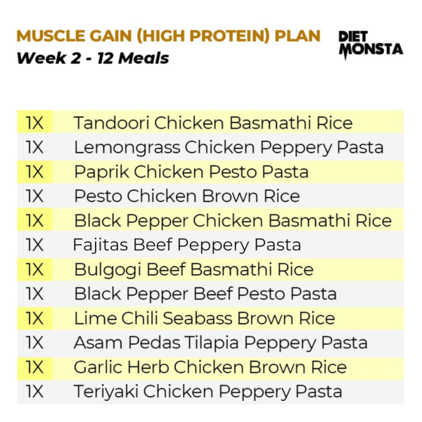 40+8 Meals Muscle Gain (28 Chickens, 20 Beef/Fish)