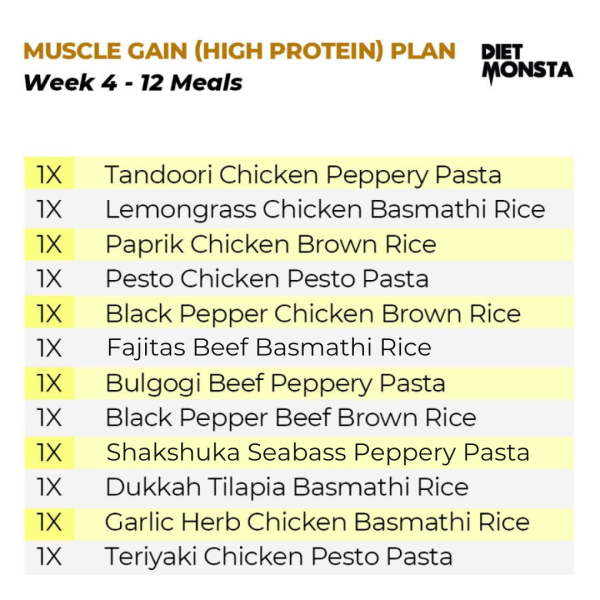40+8 Meals Muscle Gain (28 Chickens, 20 Beef/Fish)