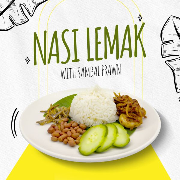 Nasi Lemak Sambal Prawn