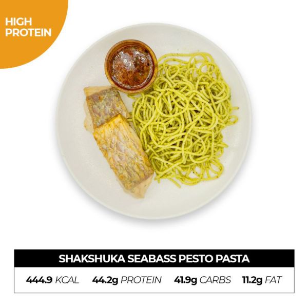 Shakshuka Seabass Pesto Pasta