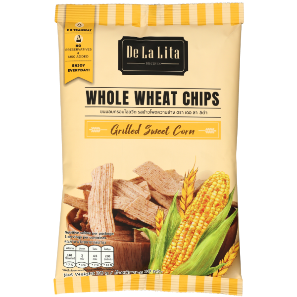 De La Lita - Whole Wheat Chips Sweet Corn 30g