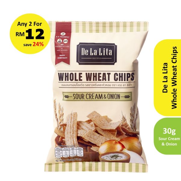 De La Lita - Whole Wheat Chips Sour Cream 30g