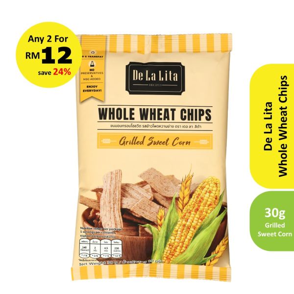 De La Lita - Whole Wheat Chips Sweet Corn 30g