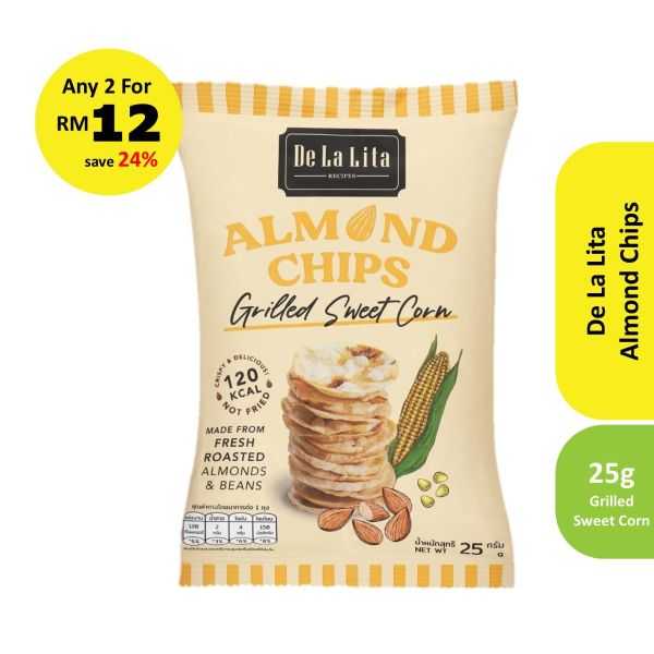 De La Lita - Almond Chips Grilled Sweet Corn 25g