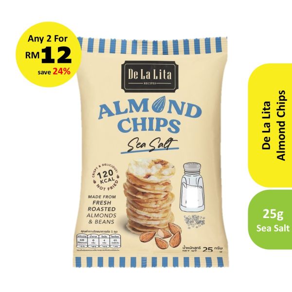 De La Lita - Almond Chips Sea Salt 25g