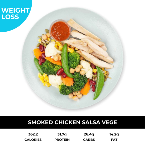 Smoked Chicken Salsa with Vege / Salad