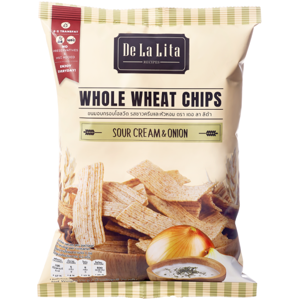 De La Lita - Whole Wheat Chips Sour Cream 70g