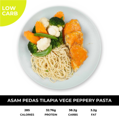 Asam Pedas Tilapia Vege with Pasta