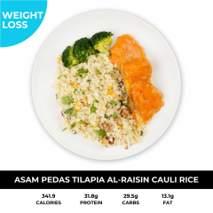 Asam Pedas Tilapia with Cauli Rice