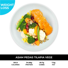 Asam Pedas Tilapia with Vege / Salad