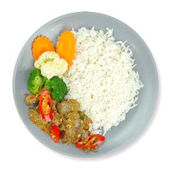 Basil Beef Basmathi Rice