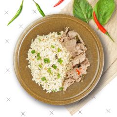 Basil Beef GarlicHerbs Cauli Rice