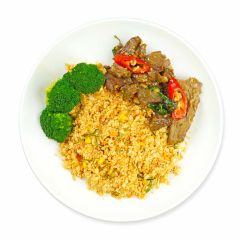 Basil Beef Tomyam Cauli Rice